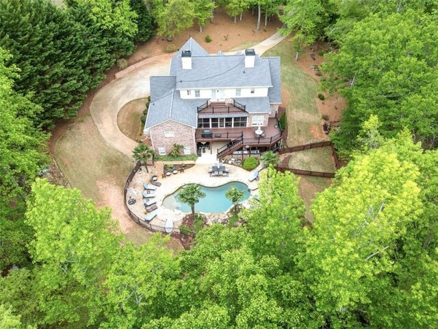95 Weslyan Way, Oxford, GA 30054 - aerial view of property and surrounding area with a pool