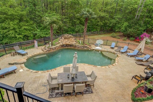 95 Weslyan Way, Oxford, GA 30054 - view of pool with a patio and a fenced backyard