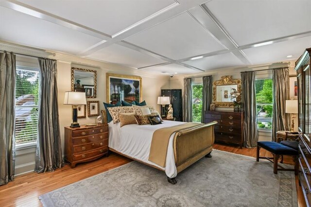 hallway featuring ornamental molding, a sink, and hardwood / wood-style floors