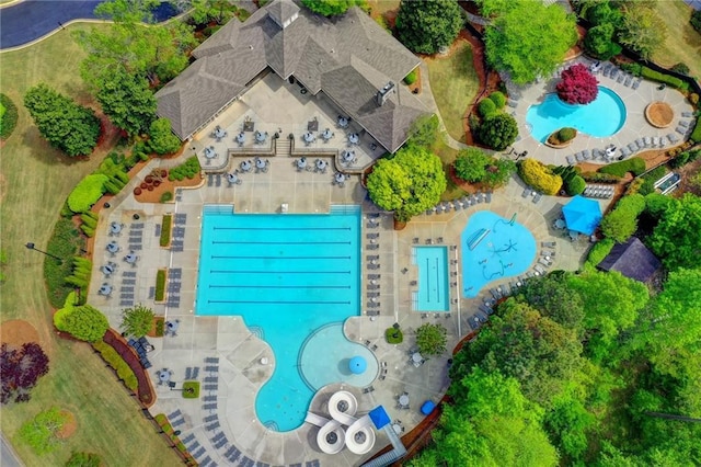 3565 Hickory Branch Trl, Suwanee, GA 30024 - drone / aerial view of a pool