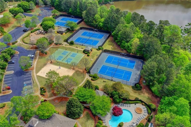 3565 Hickory Branch Trl, Suwanee, GA 30024 - bird's eye view of a pool area