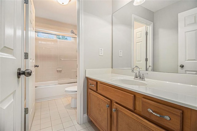 5575 Julian Pl, Atlanta, GA 30342 - bathroom featuring tile patterned floors, vanity, and tub / shower combination