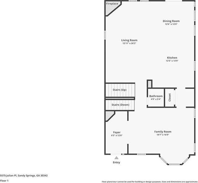 5575 Julian Pl, Atlanta, GA 30342 - view of floor plan / room layout