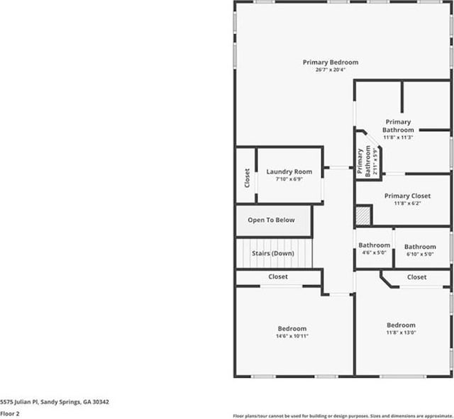 5575 Julian Pl, Atlanta, GA 30342 - view of property floor plan