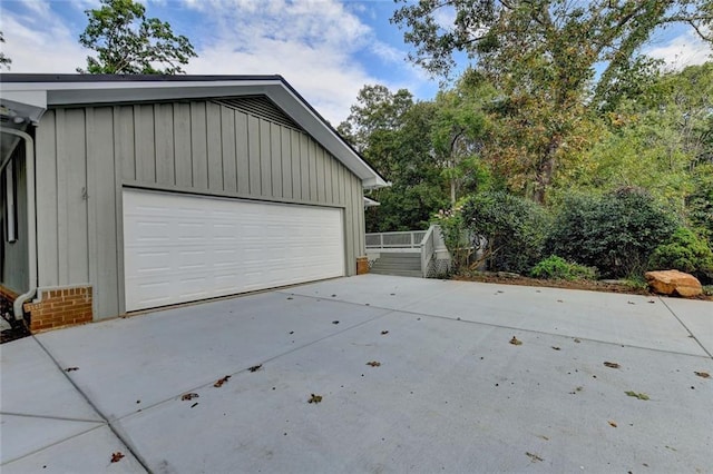 garage with driveway