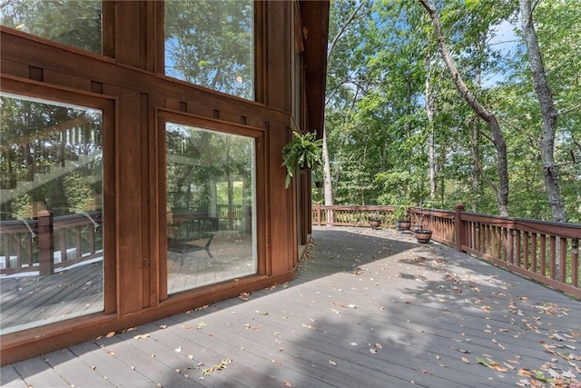 view of wooden terrace