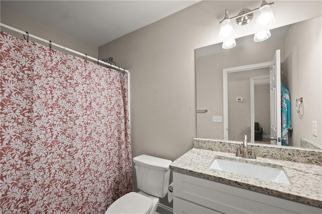 1672 Meadow Lark Ln, Gainesville, GA 30501 - full bath with vanity, toilet, and a shower with curtain