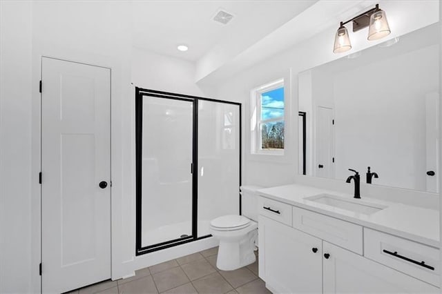 19 Bridgemill Dr, Douglasville, GA 30134 - full bathroom featuring a shower stall, vanity, and tile patterned flooring