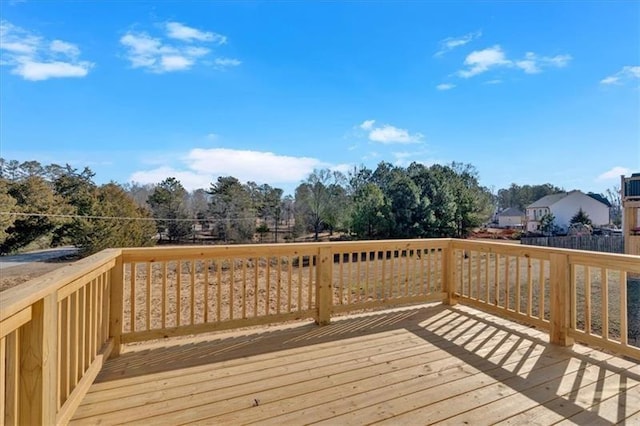 19 Bridgemill Dr, Douglasville, GA 30134 - wooden terrace with view of wooded area