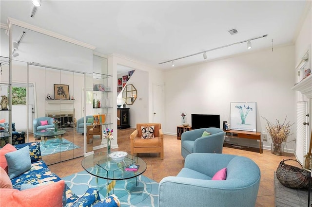 5180 Chemin De Vie, Atlanta, GA 30342 - living area with a fireplace and track lighting