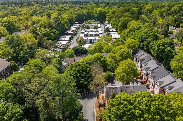 5180 Chemin De Vie, Atlanta, GA 30342 - aerial view of residential area featuring a heavily wooded area