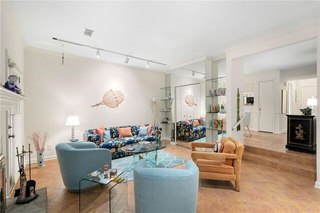 5180 Chemin De Vie, Atlanta, GA 30342 - living room with rail lighting and light tile patterned floors