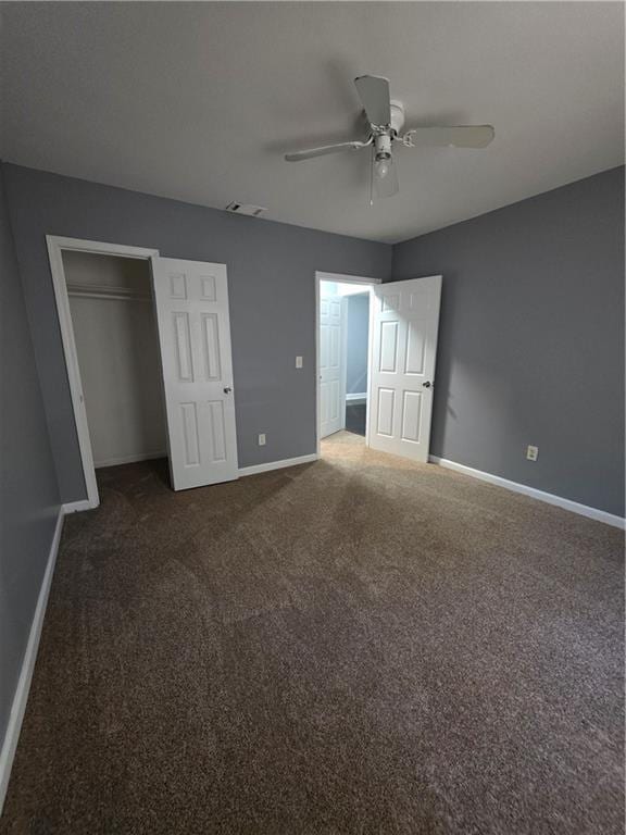 2802 3rd Ave SW, Atlanta, GA 30315 - unfurnished bedroom featuring carpet, a closet, and ceiling fan