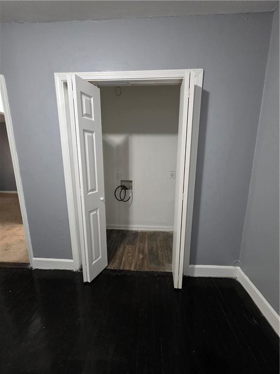 2802 3rd Ave SW, Atlanta, GA 30315 - hallway with dark wood-type flooring and baseboards