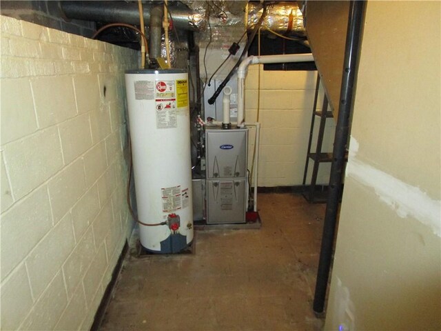 utilities featuring gas water heater