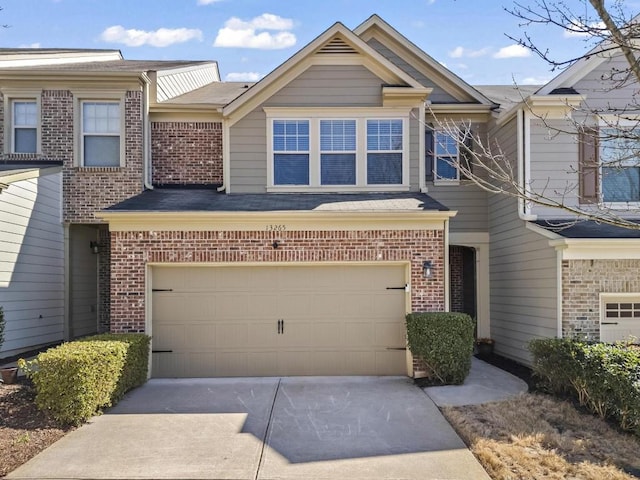 view of property featuring a garage