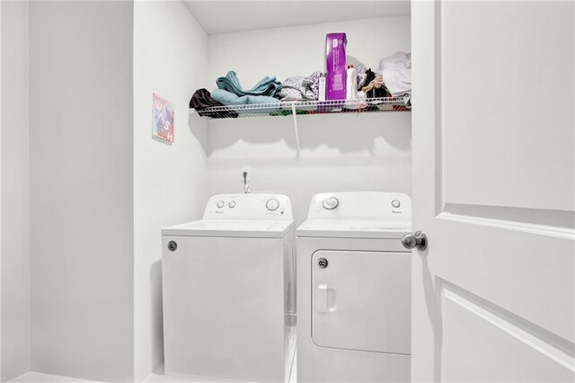 laundry area featuring washer and dryer