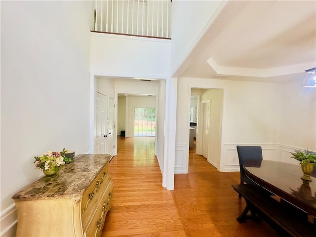 365 Friars Head Dr, Suwanee, GA 30024 - corridor featuring light wood-style flooring and wainscoting