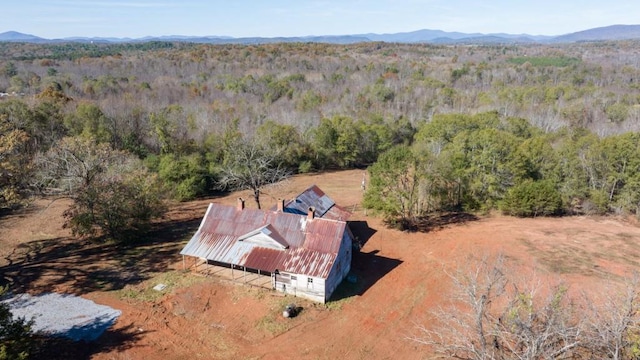 bird's eye view with a mountain view