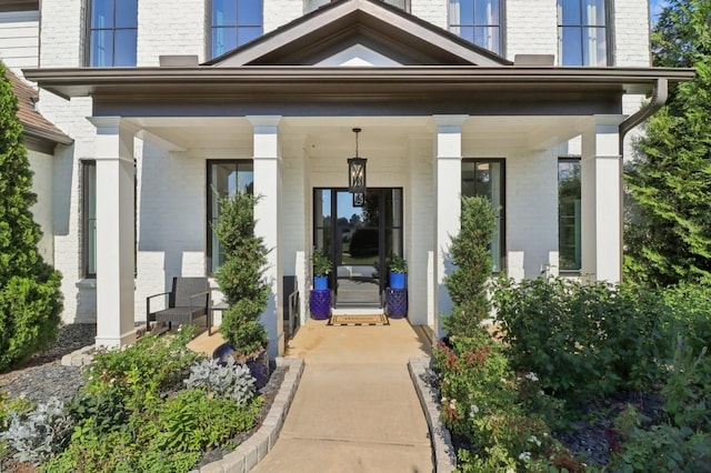 property entrance with a porch