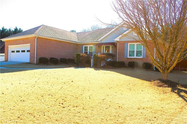 single story home featuring a garage