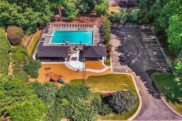 4220 Singing Post Ln NE, Roswell, GA 30075 - aerial view of a pool area