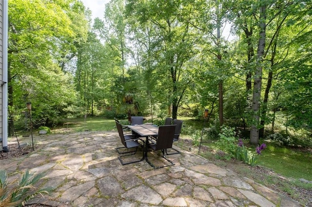 view of patio with outdoor dining space