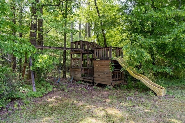 view of jungle gym