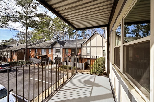 balcony featuring a residential view