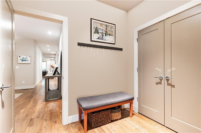 interior space featuring light wood-type flooring