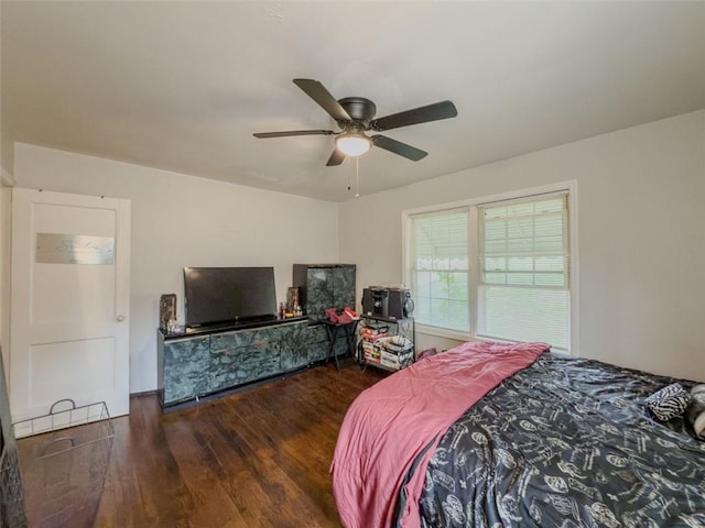 646 Quillian Ave, Decatur, GA 30032 - bedroom featuring a ceiling fan and wood finished floors