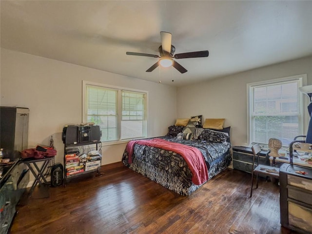 646 Quillian Ave, Decatur, GA 30032 - bedroom featuring ceiling fan and wood finished floors