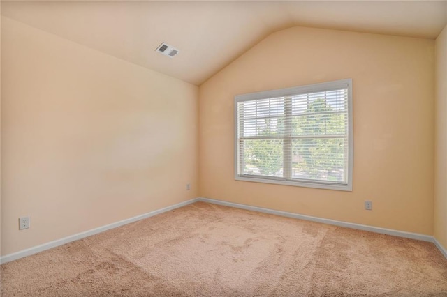 11686 Davenport Ln, Alpharetta, GA 30005 - unfurnished room with carpet, vaulted ceiling, and baseboards