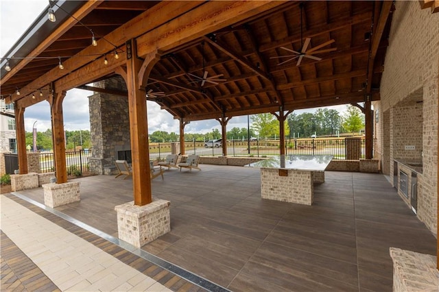 5440 Howington Ct Unit 190, Buford, GA 30518 - view of patio / terrace featuring ceiling fan