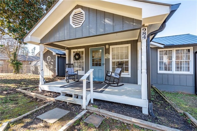 exterior space featuring a porch