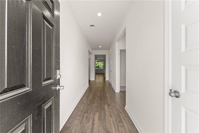 1278 Daurian Dr, Statham, GA 30666 - corridor with wood finished floors and recessed lighting
