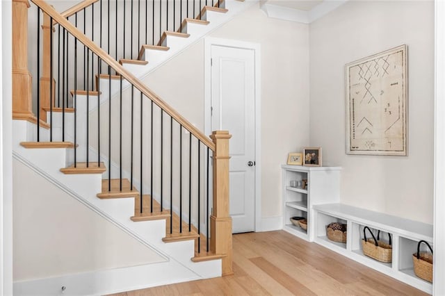2031 Crossroads Trl, Milton, GA 30004 - stairway with wood finished floors