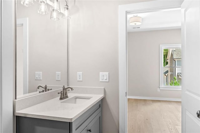 2031 Crossroads Trl, Milton, GA 30004 - bathroom with wood finished floors and vanity