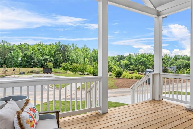 2031 Crossroads Trl, Milton, GA 30004 - wooden terrace featuring view of scattered trees