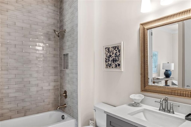 2031 Crossroads Trl, Milton, GA 30004 - bathroom featuring vanity and shower / bathtub combination