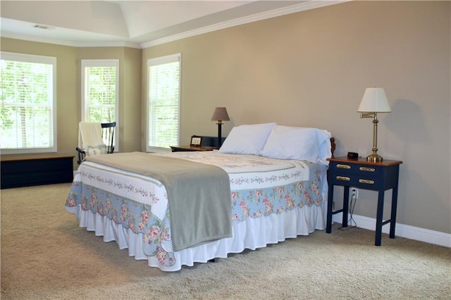 265 Mona Ct, Winder, GA 30680 - carpeted bedroom with crown molding and baseboards