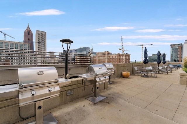 view of patio with grilling area