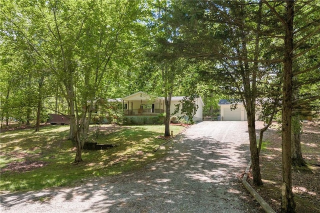 1437 Frank Lovell Rd, Clarkesville, GA 30523 - view of front of house with covered porch and gravel driveway