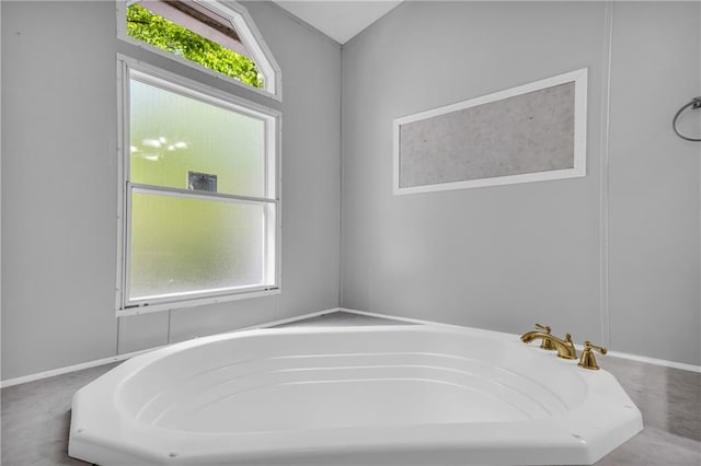 1437 Frank Lovell Rd, Clarkesville, GA 30523 - full bath featuring baseboards, a bath, and a healthy amount of sunlight