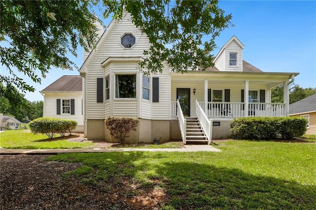 210 N Wesleyan Cir, Macon, GA 31210 - view of front of home with a porch, a front yard, and stairs