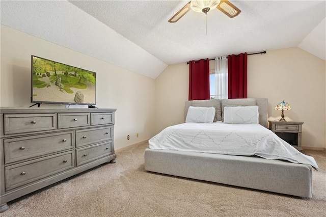 210 N Wesleyan Cir, Macon, GA 31210 - bedroom featuring vaulted ceiling, light colored carpet, and ceiling fan
