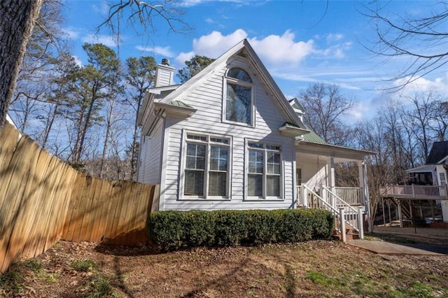 exterior space featuring covered porch