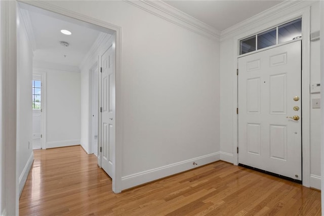 4100 Paces Walk SE Unit 4306, Atlanta, GA 30339 - entrance foyer with light wood-style flooring, ornamental molding, and baseboards