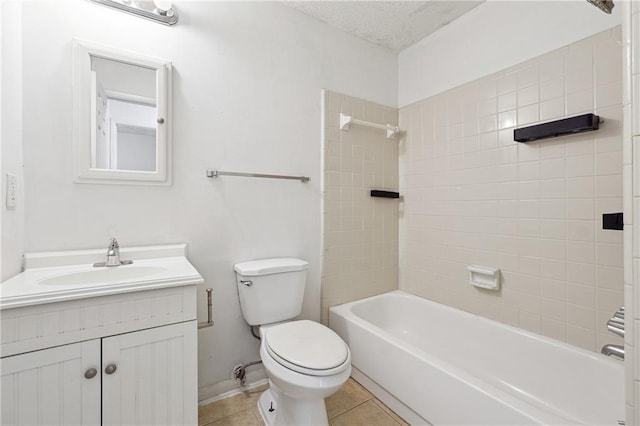 3799 Henry Ct, Acworth, GA 30101 - full bathroom with vanity, toilet, tile patterned flooring, and  shower combination