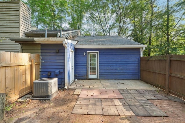 3799 Henry Ct, Acworth, GA 30101 - back of property featuring central air condition unit, a fenced backyard, and a patio